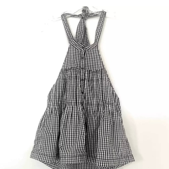 Free People Take it Easy Gingham Halter | Black/White | Small - Picture 6 of 10